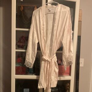 Victoria's Secret Lace Trim Robe - Cream
